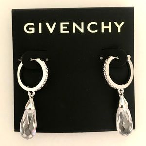 Givenchy Crystal Drop Hoop Earring